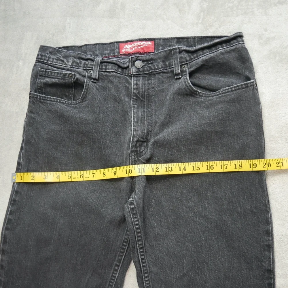 Arizona Jean Co Mens Size 34x32 Black Denim Straight Leg Jeans Streetwear Casual - Picture 10 of 12